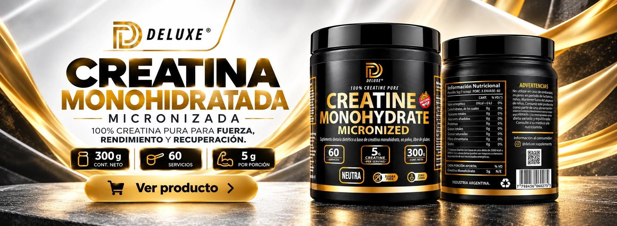 Creatina monohidratada micronizada Deluxe